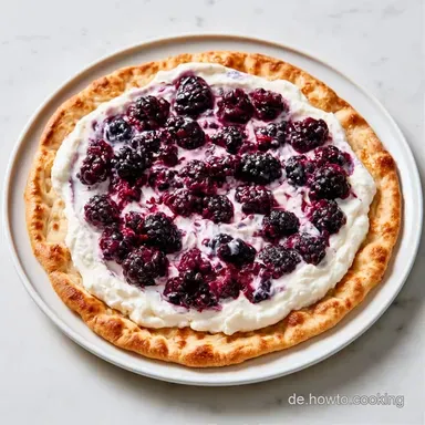 Brombeer-Flammkuchen f&uuml;r 4 Personen Rezeptkarte