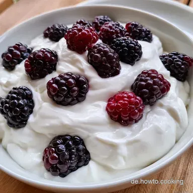 Brombeerdessert mit Mascarpone f&uuml;r 4 Personen Rezeptkarte