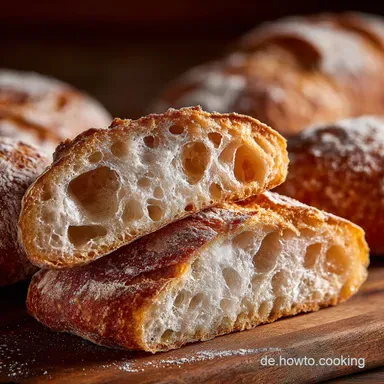 Ciabatta Br&ouml;tchen: Das authentische Rezept f&uuml;r luftige Krume Rezeptkarte