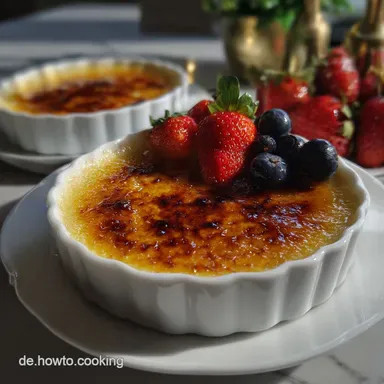 Cr&egrave;me br&ucirc;l&eacute;e Rezept als franz&ouml;sisches Dessert und bestes Weihnachtsdessert 2025: Samtige Perfektion Rezeptkarte