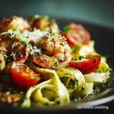 Garnelen Pasta Das cremige FeierabendRezept in nur 25 Minuten Rezeptkarte