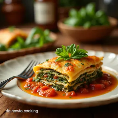 Vegetarische Rezepte Cremige K&uuml;rbisSpinat Lasagne Mein HerbstHit Rezeptkarte