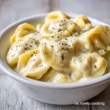 Tortellini mit K&auml;se Sahne in 20 Min Rezeptkarte