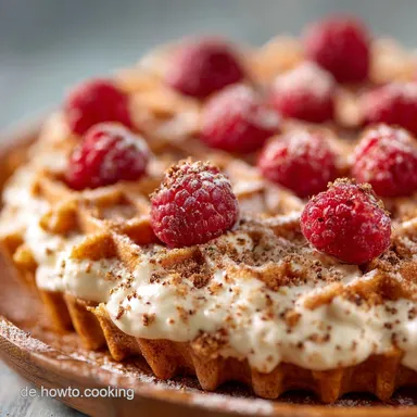 No bake Waffelkuchen Cremiges Blitzrezept ohne Backen in 20 Min Rezeptkarte