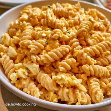 Cremiger Nudelsalat f&uuml;r 4 Personen Rezeptkarte