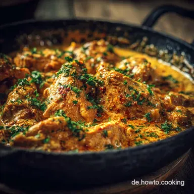 Chicken Korma Der cremige indische Klassiker f&uuml;r Zuhause Rezeptkarte