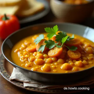 Mein Geheimtipp Masoor Dal Rezept einfach cremiges Dein schnelles FeierabendCurry Rezeptkarte