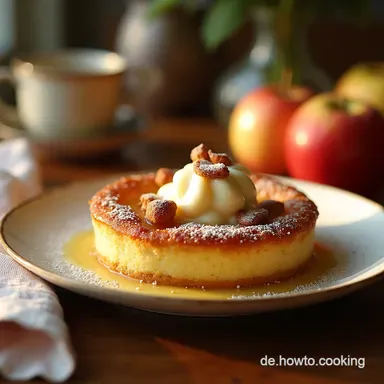 Omas Apfelkuchen mit Vanillepudding und Streuseln Ein saftiger Traum Rezeptkarte