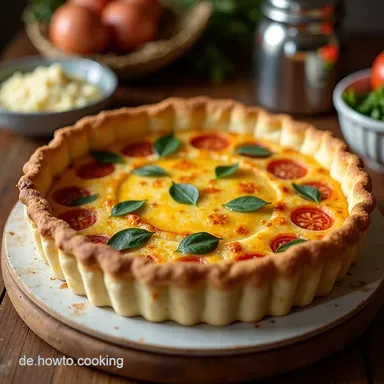 Quiche Lorraine blindbacken Quiche Teig Nie wieder zäh Mein Geheimnis für Mürbeteig Rezeptkarte