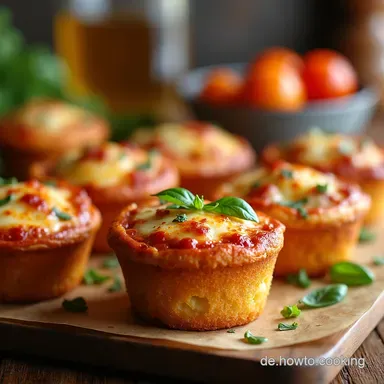 Pizza Muffins Schneller Party Snack ohne Hefe Mein 30Minuten Seelenfutter Rezeptkarte