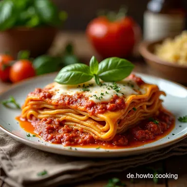 Klassisches Lasagne Rezept Echt italienisch Das Original aus der EmiliaRomagna Rezeptkarte