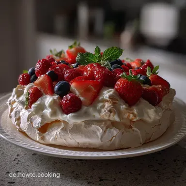 Wolken Dessert Backen Rezeptkarte