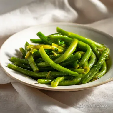 Fasolakia Gr&uuml;ne Bohnen Eintopf mit Kartoffeln f&uuml;r 4 Portionen Rezeptkarte