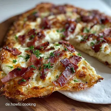 Flammkuchen mit Speck, der hei&szlig; oder kalt einfach mega schmeckt in 27 Minuten Rezeptkarte