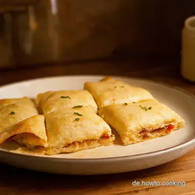 BlitzFlammkuchenTaschen aus Bl&auml;tterteig So einfach Rezeptkarte