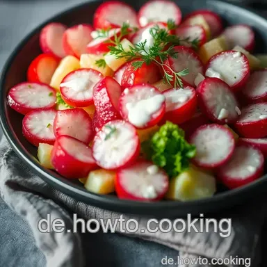 Frischer Radieschen-Gurkensalat mit Joghurt-Dressing: Ein Sommergenuss Rezeptkarte