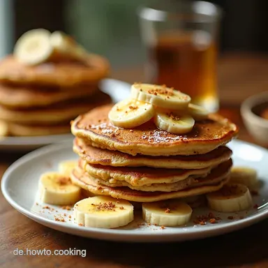 Leckere glutenfreie Fr&uuml;hst&uuml;cksrezepte einfach Bananen Pancakes Rezeptkarte