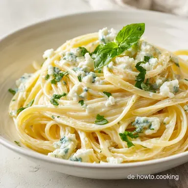 Gorgonzola Nudeln: Italienische Pasta in 15 Min Rezeptkarte