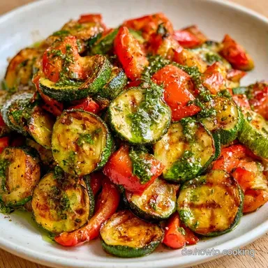 Grillsalat Mit Basilikum&ouml;l f&uuml;r 4 Personen Rezeptkarte