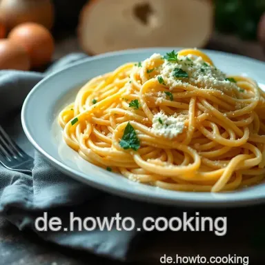 Hausgemachte Fettuccine mit cremiger Parmesan-Sauce | Ein Genuss f&uuml;r Alle Rezeptkarte