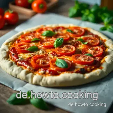Hausgemachte Pizza Rezept: Perfekte Margherita für jeden Anlass Rezeptkarte