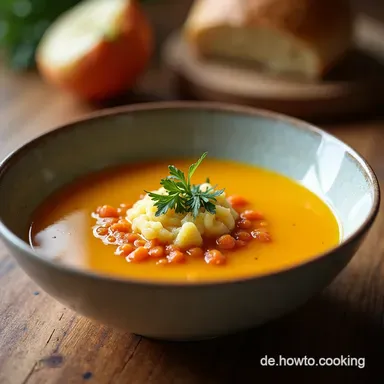 Schlank Suppe Meine LinsenPowerSuppe zum Abnehmen Essen Rezeptkarte