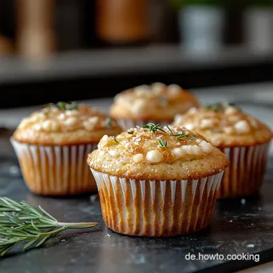 Herzhafte Muffins Rezept RosmarinKäse Glück zum Reinbeißen Rezeptkarte