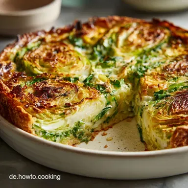 Wirsing Quiche mit Feta f&uuml;r 4 Portionen Rezeptkarte