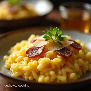 Goldenes Cremiges HokkaidoKürbisrisotto Rezept Herbstliche Seele Rezeptkarte