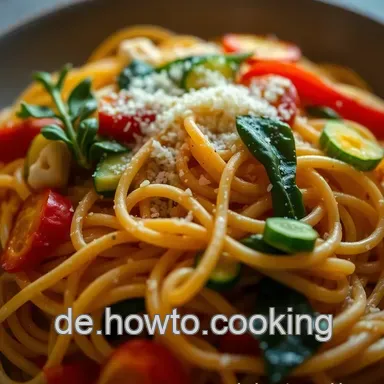 Italienische Pasta mit Gem&uuml;se: Ein einfaches und schmackhaftes Rezept Rezeptkarte