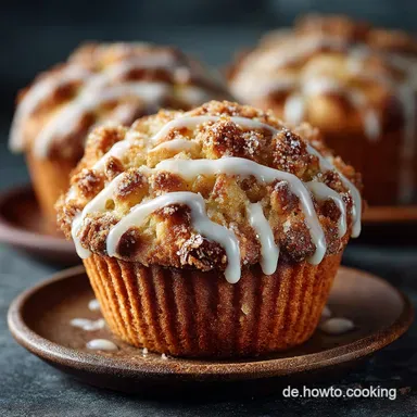 Glasierte JumboZitronenStreuselmuffins mit Joghurt Extra saftig backen Rezeptkarte