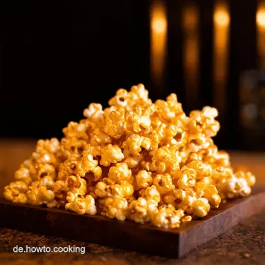 KaramellPopcorn wie vom Jahrmarkt Süßes Popcorn Rezept Rezeptkarte