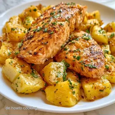 Kartoffelsalat Zu Gegrilltem Fisch f&uuml;r 4 Rezeptkarte