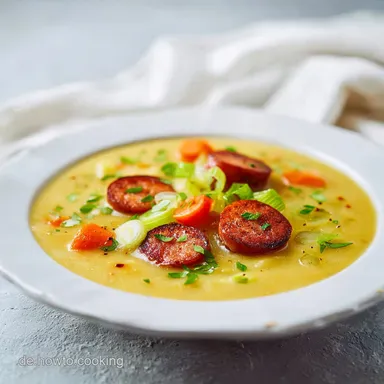 Kartoffelsuppe mit W&uuml;rstchen: Samtig