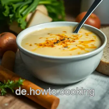 Herzhafte K&auml;sesuppe nach Art des Hauses &ndash; Ein klassisches Rezept Rezeptkarte