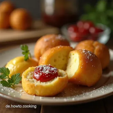 Luftige Klassische Krapfen mit Pflaumenmus Rezept Einfach selber backen Rezeptkarte