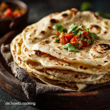 Dal Chapati Indisches Comfort Food Einfaches vegetarisches Rezept Rezeptkarte