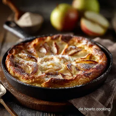 Kleine Apfelpfannkuchen mit Zimt und Zucker: Der Seelenw&auml;rmer-Klassiker. Rezeptkarte