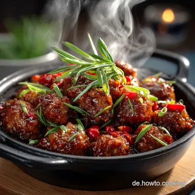 Aromatische Gemse Manchurian IndoChinesischer StreetfoodGenuss Rezeptkarte