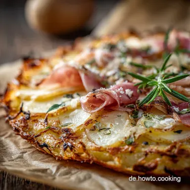 Knusprige Kartoffelpizzen Der Flammkuchen mit Kartoffelboden Rezeptkarte