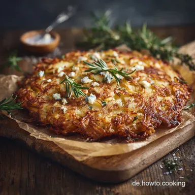 Kartoffelpizzen Der R&ouml;stiBodenTraum mit Ziegenk&auml;se Rosmarin Rezeptkarte