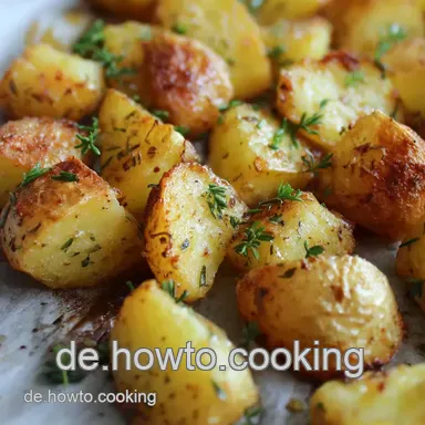 Knusprige Ofenkartoffeln: Rohe Kartoffeln im Backofen garen - Omas Geheimnis! Rezeptkarte