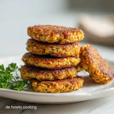 Rote Linsen Bratlinge: Vegan & Knusprig in 30 Minuten Rezeptkarte