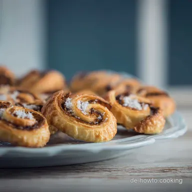 Schweineohren Rezept: Bl&auml;tterteig-Klassiker mit Schokolade Rezeptkarte