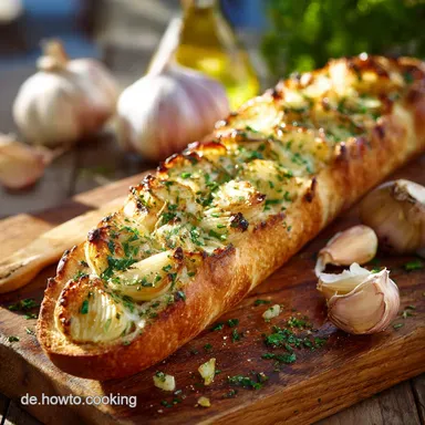Knuspriges Knoblauch Baguette Das GrillOriginal mit Geheimzutat Rezeptkarte