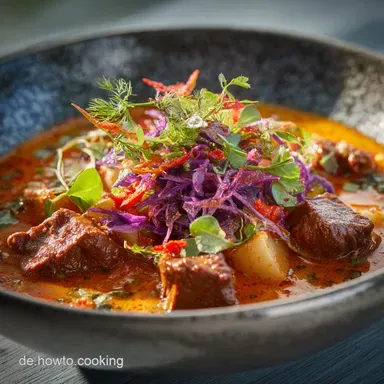 Kohlrabi Fleisch Curry Gonglu Gosht Das tiefw&uuml;rzige LammCurry Rezeptkarte