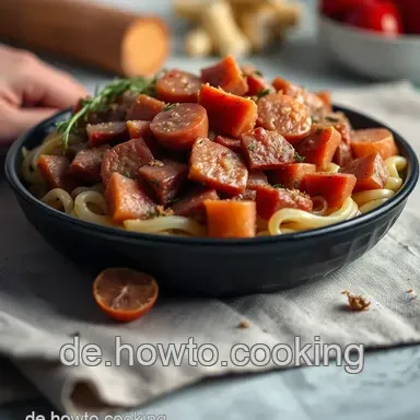 K&ouml;stliche Pfefferbei&szlig;er: Pikante Wursth&auml;ppchen f&uuml;r jede Party Rezeptkarte