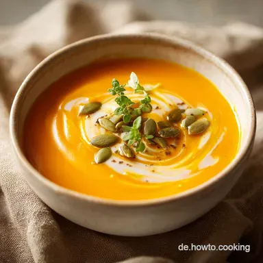 K&uuml;rbissuppe mit Kartoffeln f&uuml;r 4 | 40 Min. Rezeptkarte