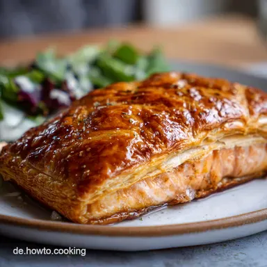 Lachs im Bl&auml;tterteig in 45 Min. f&uuml;r 4 Rezeptkarte