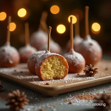 Saftige Lebkuchen Cake Pops mit Zartbitterglasur Rezeptkarte